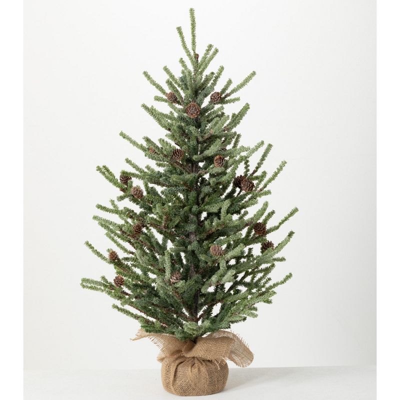 Sullivans 2'10" Snow Pine Artificial Tree 34"H Green