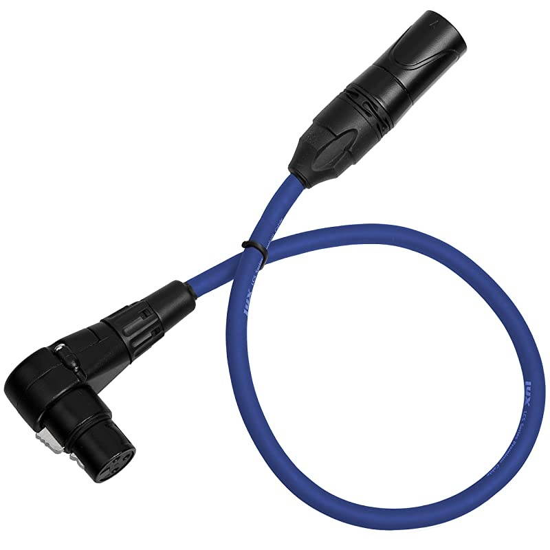 Balanced XLR Cable Premium Series Microphone Cable Speakers and Pro Devices Cable 15 Ft RA Female Blue