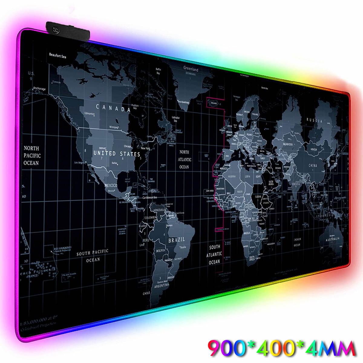 LED Flash Gaming Mouse Pad RGB Glowing Anti-slip Gamer Grande Mouse Keyboard Mat Expand Keyboard Pad 900*400*4mm /35.43*15.75*0.16 inches