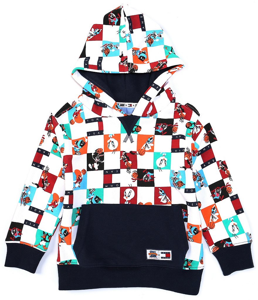 Tommy Hilfiger X Space Jam: New Legacy Little Boys 2T-7 Character Check Pullover Hoodie