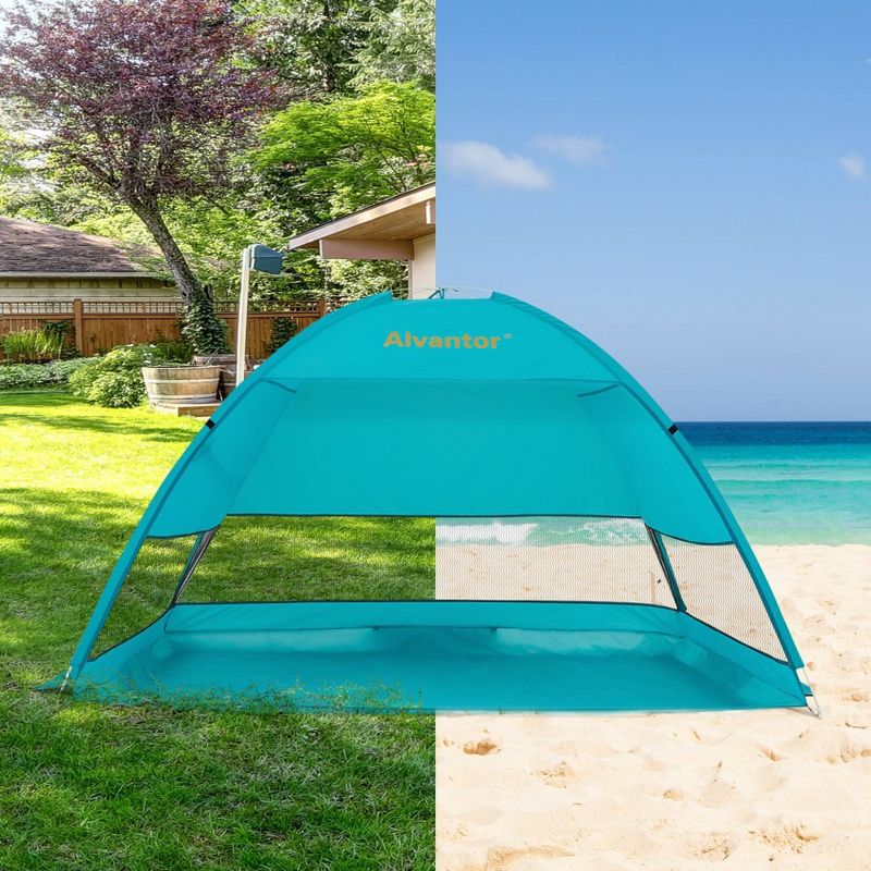 Outdoor Pop-Up Beach Tent - Teal - Alvantor