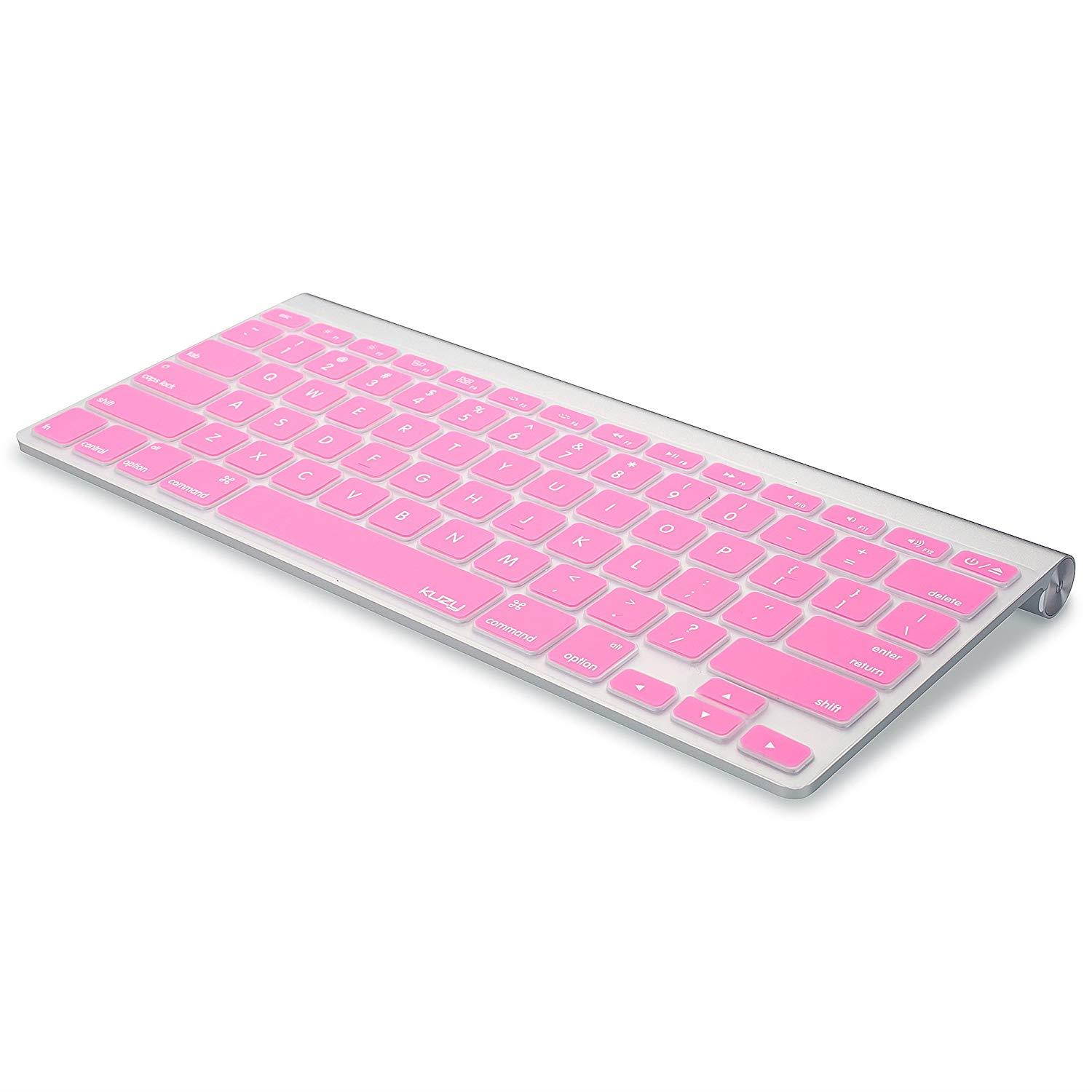Kuzy ROSE PINK Keyboard Cover Silicone Skin for MacBook Pro 13" 15" 17" (with or w/out Retina Display) iMac and MacBook Air 13" - Rose Pink