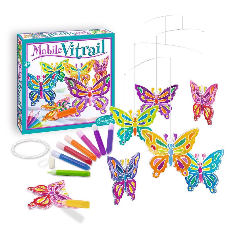 23ct DIY Art Kit Crystal Mobile Butterflies - SentoSphere USA