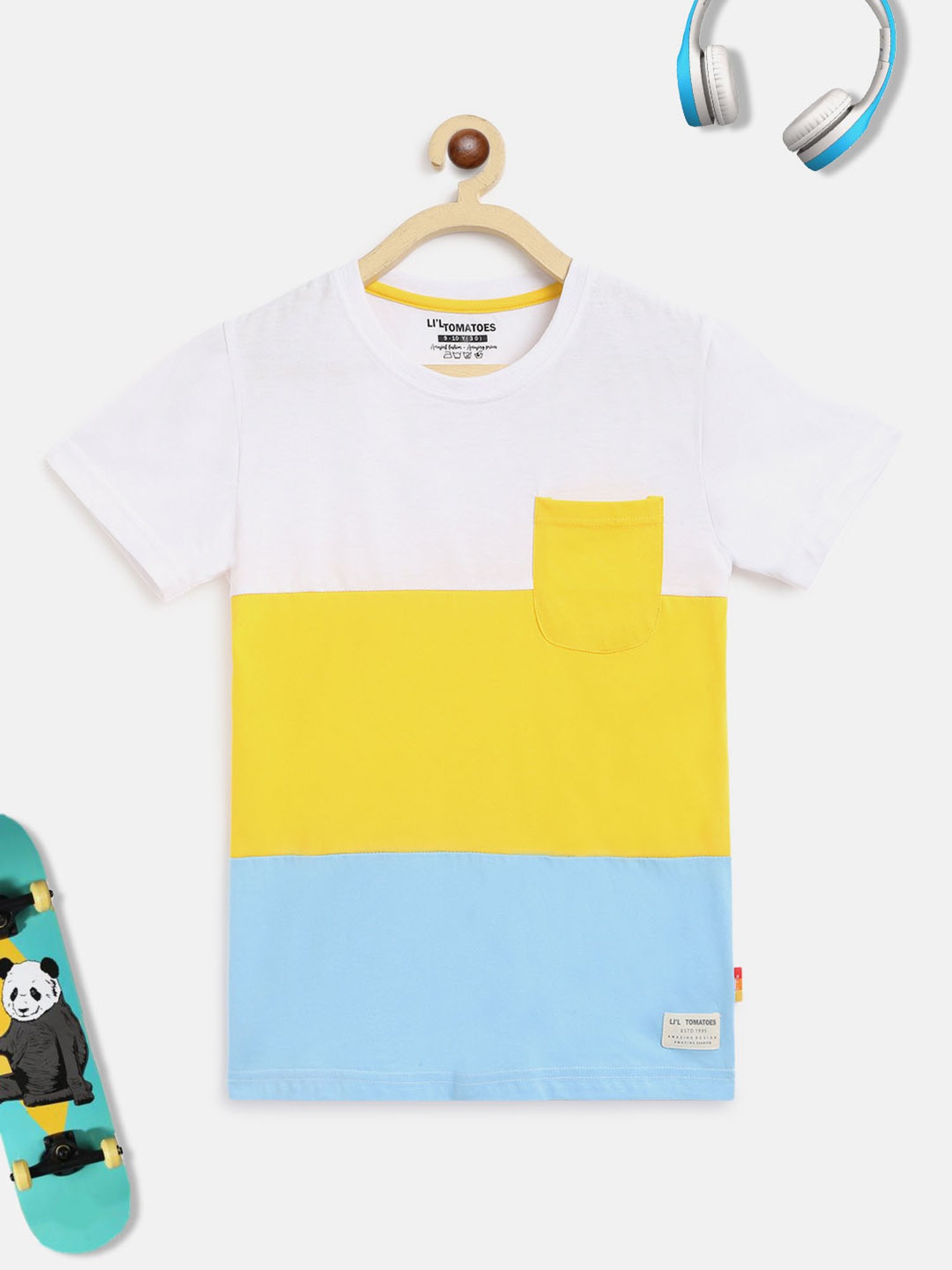 Li'l Tomatoes Kids Multicolor Color Block T-Shirt