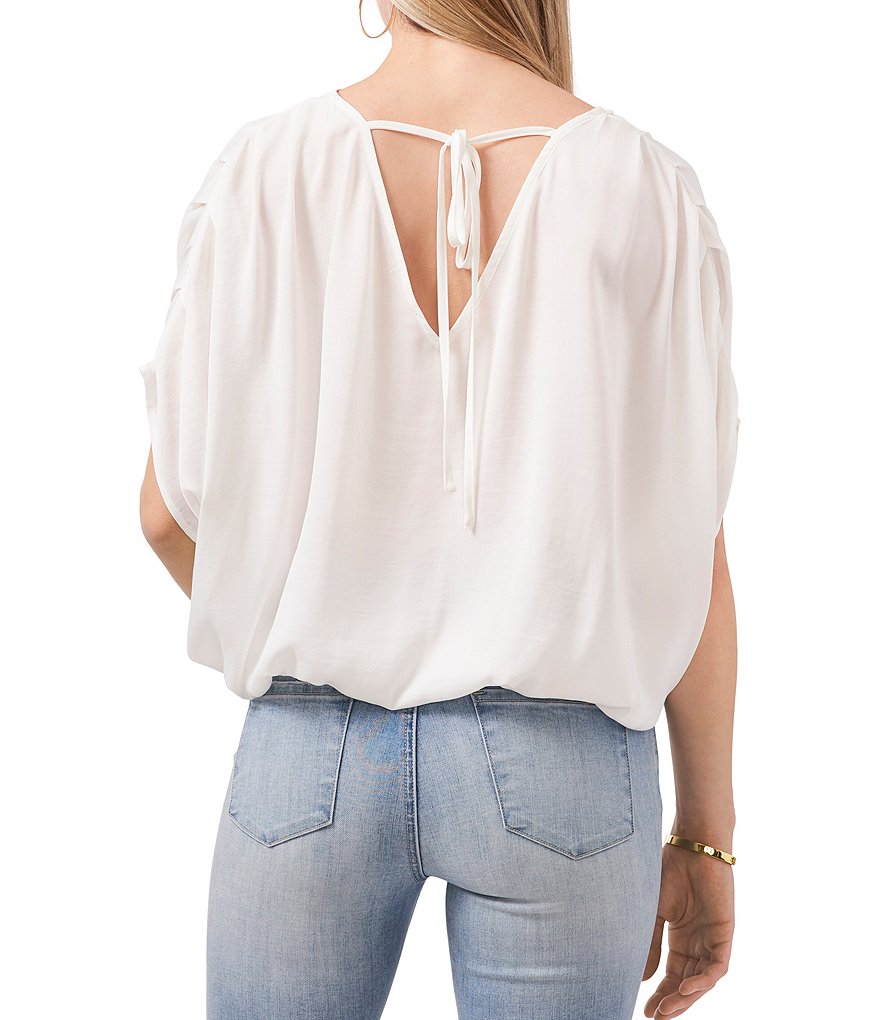 Vince Camuto Dolman Sleeve Foldover Front Rumple Blouse