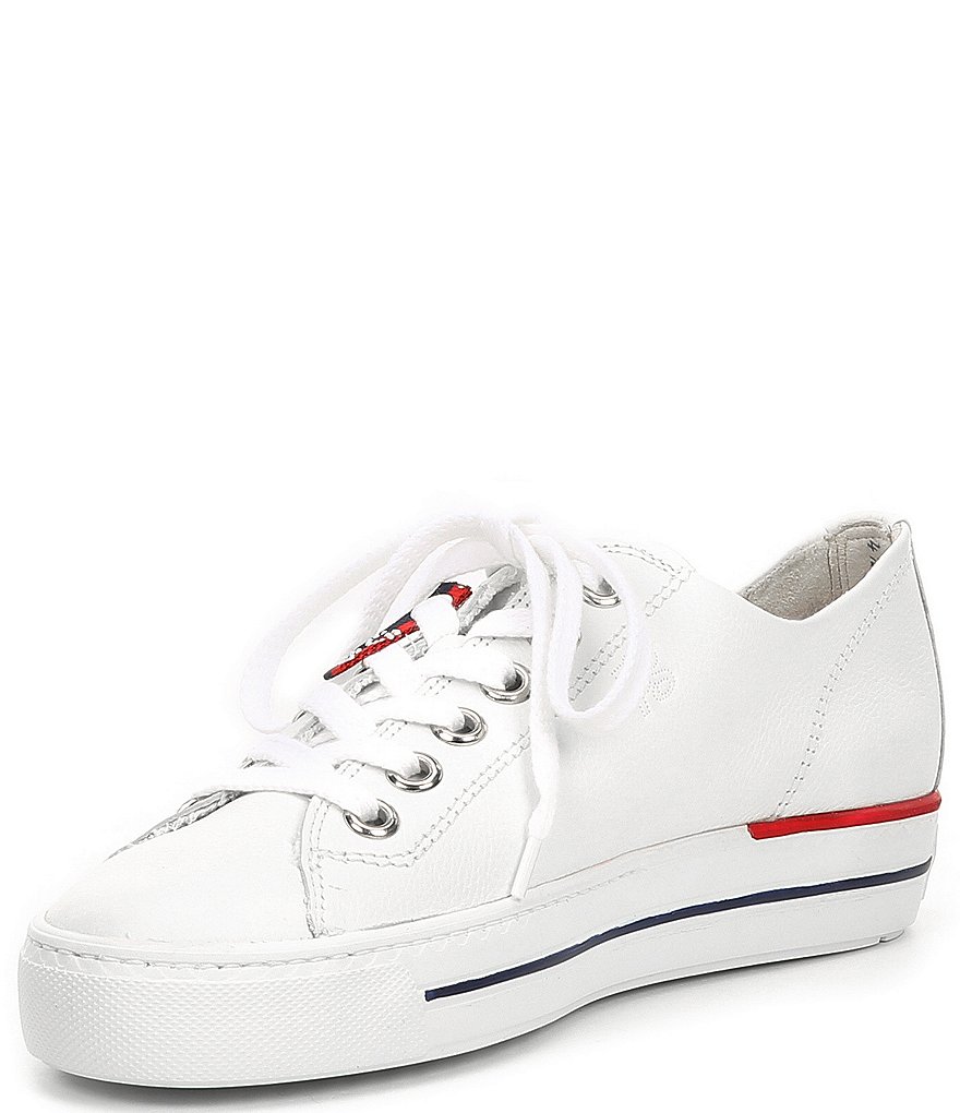 Paul Green Carly Leather Low Top Lace-Up Sneakers