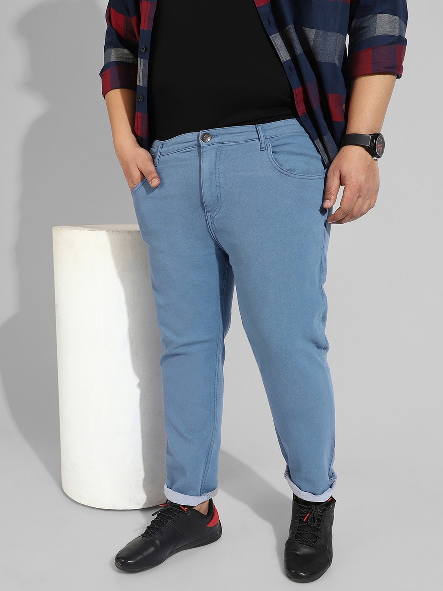 Instafab Plus Blue Regular fit Plus Size Jeans