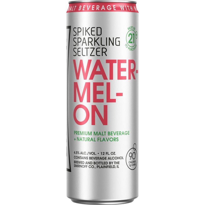 Smirnoff Watermelon Spiked Sparkling Seltzer - 6pk/12 fl oz Slim Cans