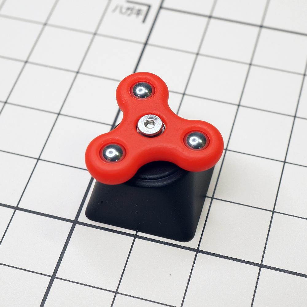 Hammer Fidget Finger Spinner Keycap OEM Profile R4 Novelty Keycap - Black red