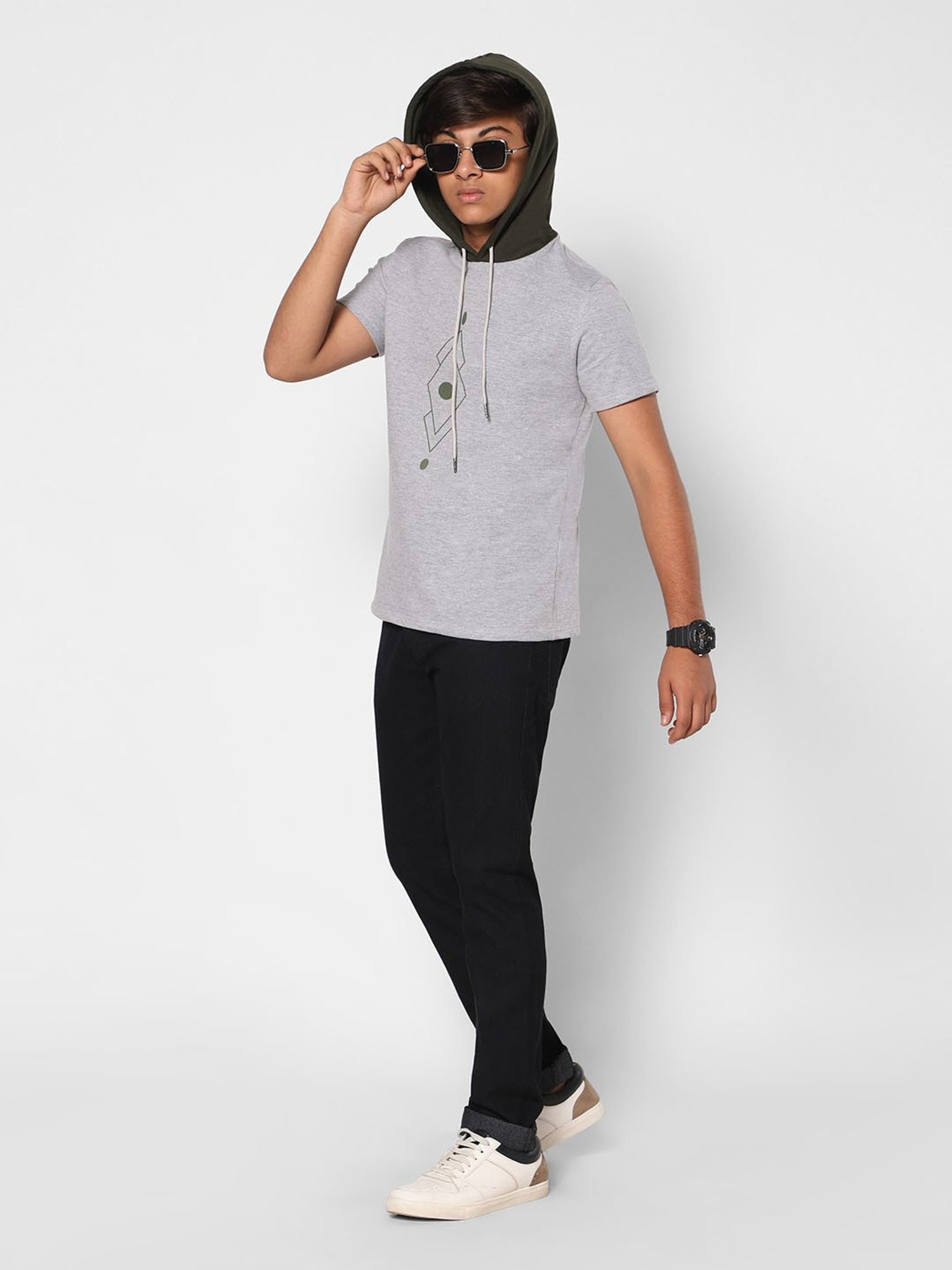 TeenTrums Boys Grey Textured Sweatshirt