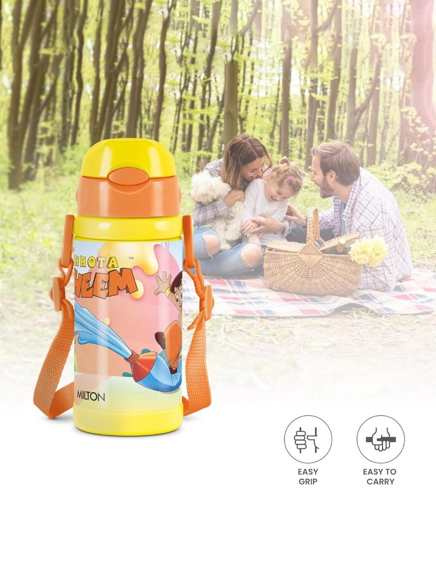 Milton Yellow Stainless Steel Vacuum Insulated Water Bottle 300 ml