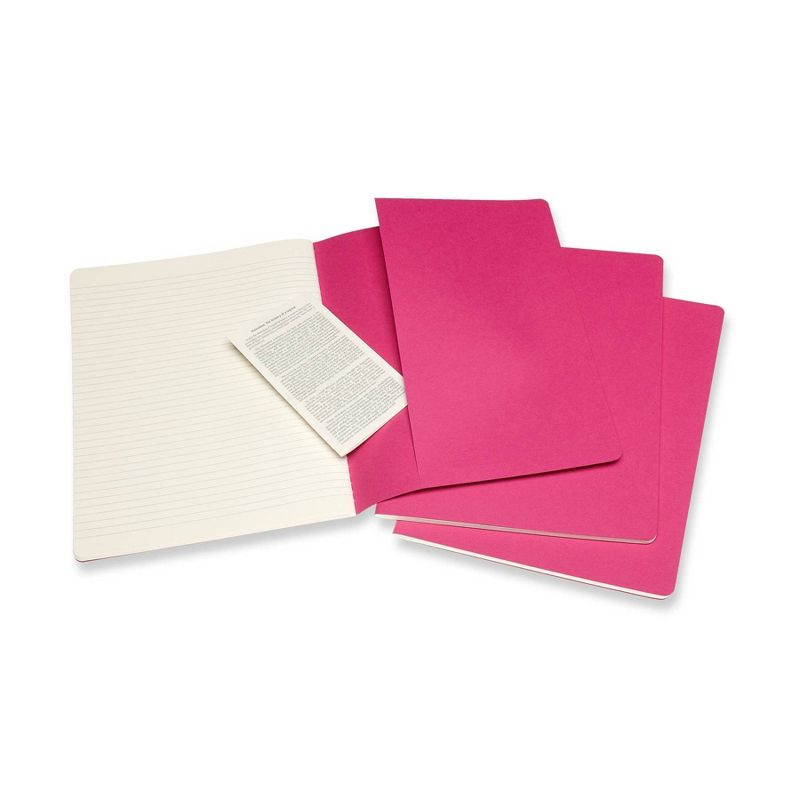 Moleskine Narrow Rule Notebook XL Cahier Kinetic Pink
