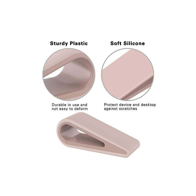 Universal Laptop/Notebook Stands, [4 Pack] Anti-Slip Durable Silicone Elevation Stand Lightweight Stable Kickstand, Ultra Compact & Portable Risers for Laptop, Tablet, Keyboard - Dusty Pink