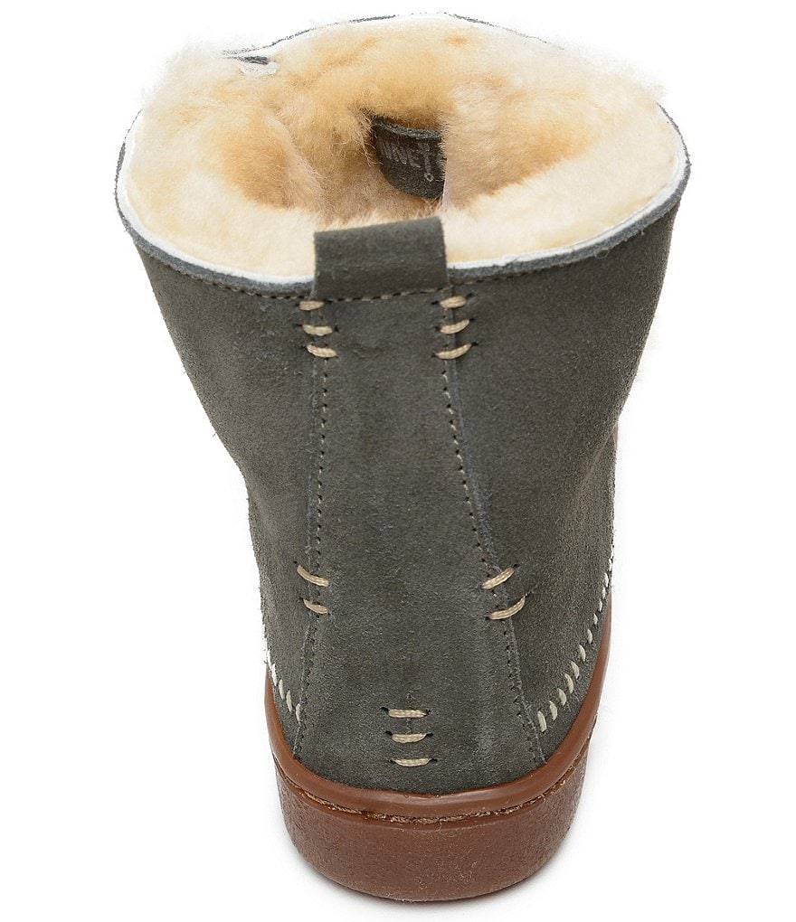 Minnetonka Jade Suede Sheepskin Booties