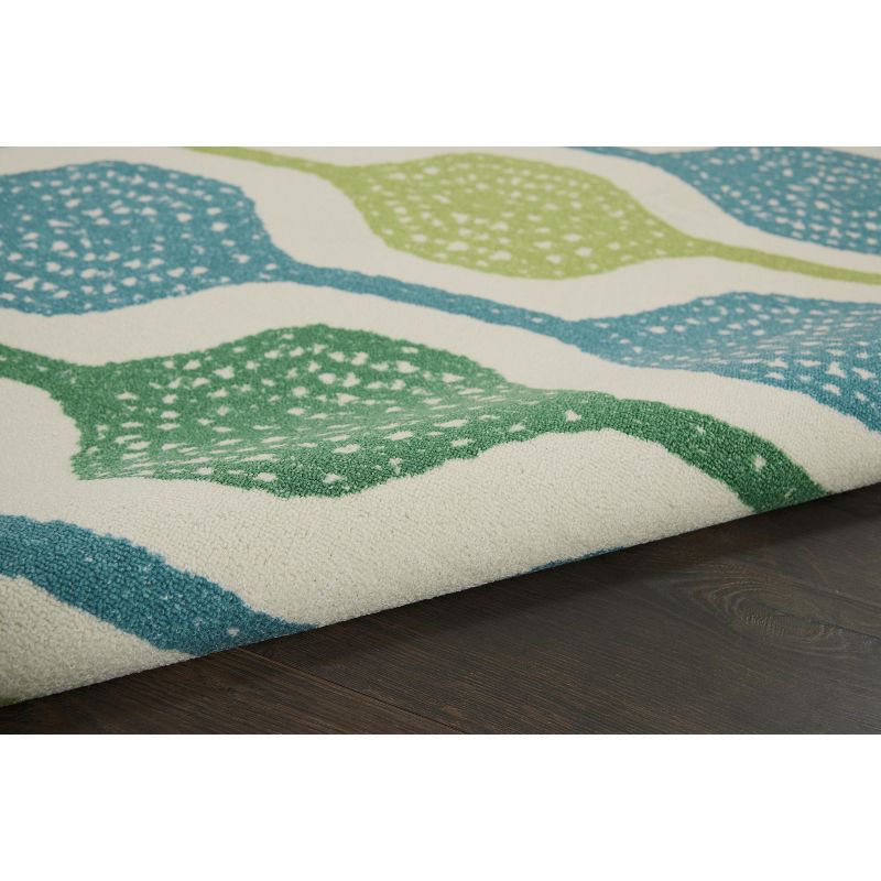 7'9"x10'10" Rectangle Indoor and Outdoor Area Rug Blue - Waverly