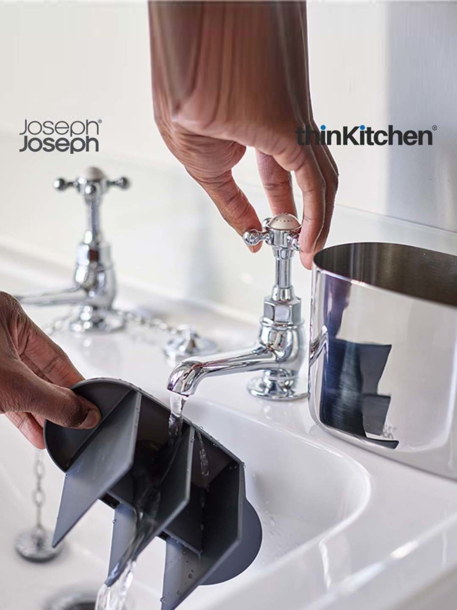 Joseph Joseph Silver Stainless Steel Easystore Luxe Toothbrush Caddy