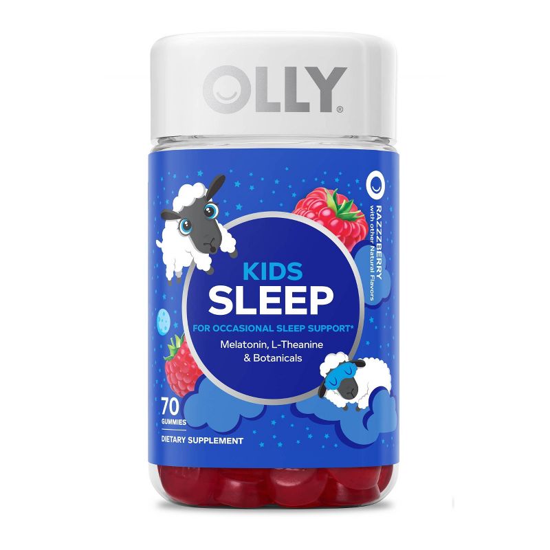 OLLY Kids 0.5 Melatonin Sleep Support Gummies - Raspberry - 70ct