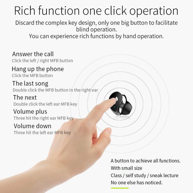 Bluetooth 5.0 Wireless Earbuds Headphone Headset Noise Cancelling TWS Waterproof