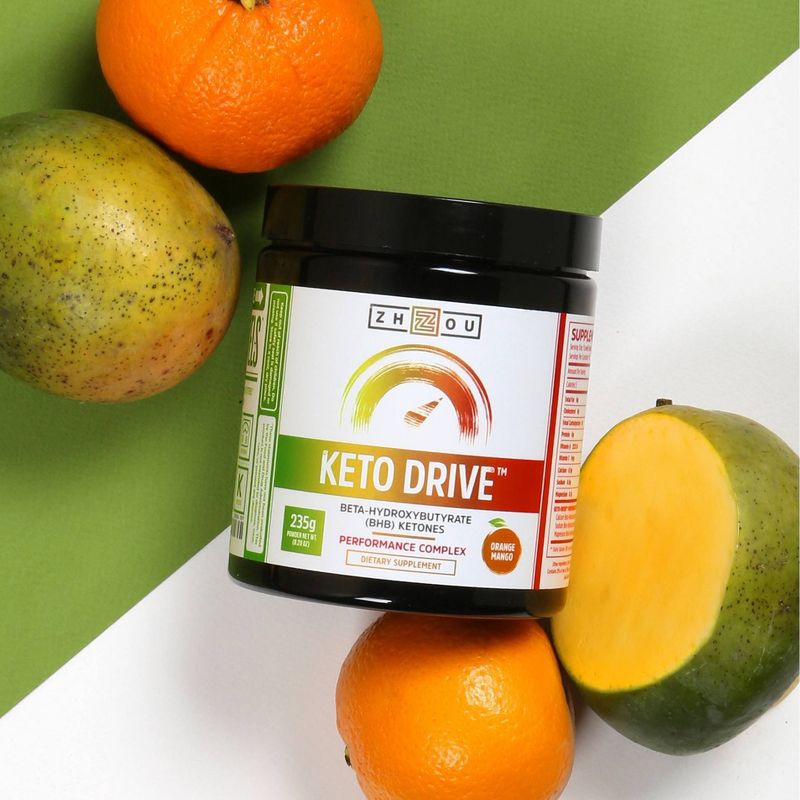 Zhou Keto-Drive Supplement Powder - Orange Mango - 8.1oz