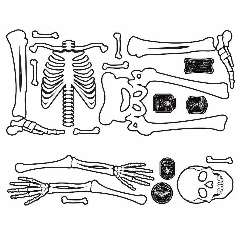 Skeleton Glow in the Dark Peel and Stick Giant Wall Decal - RoomMates