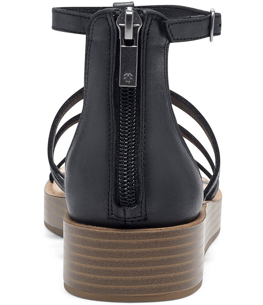 Lucky Brand Ellian Leather Gladiator Wedge Sandals