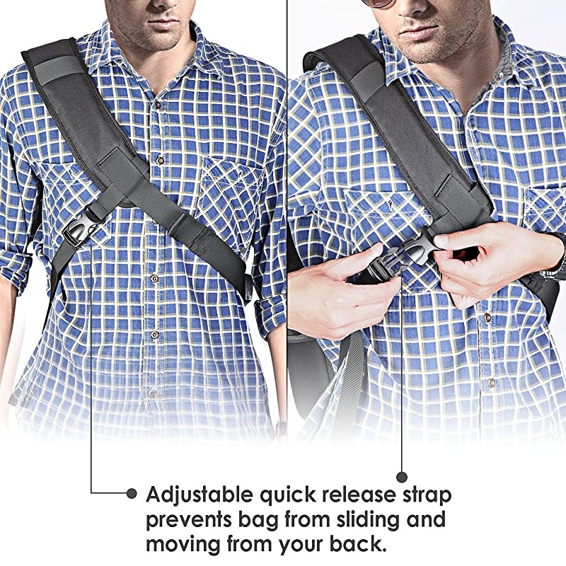 Professional Camera Case Sling Backpack for Nikon Canon Sony and Other DSLR Cameras and Lens,Tripod,Other Accessories,Durable Waterproof and Tear Proof Bag with Padded Dividers(Orange Interior)