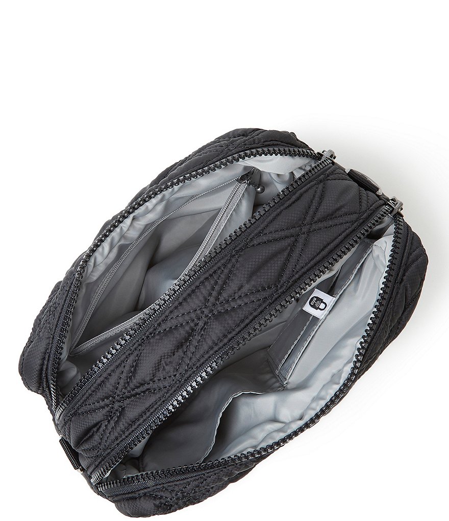 Baggallini Quilted Multi-Compartment Double Zip Crossbody Bag