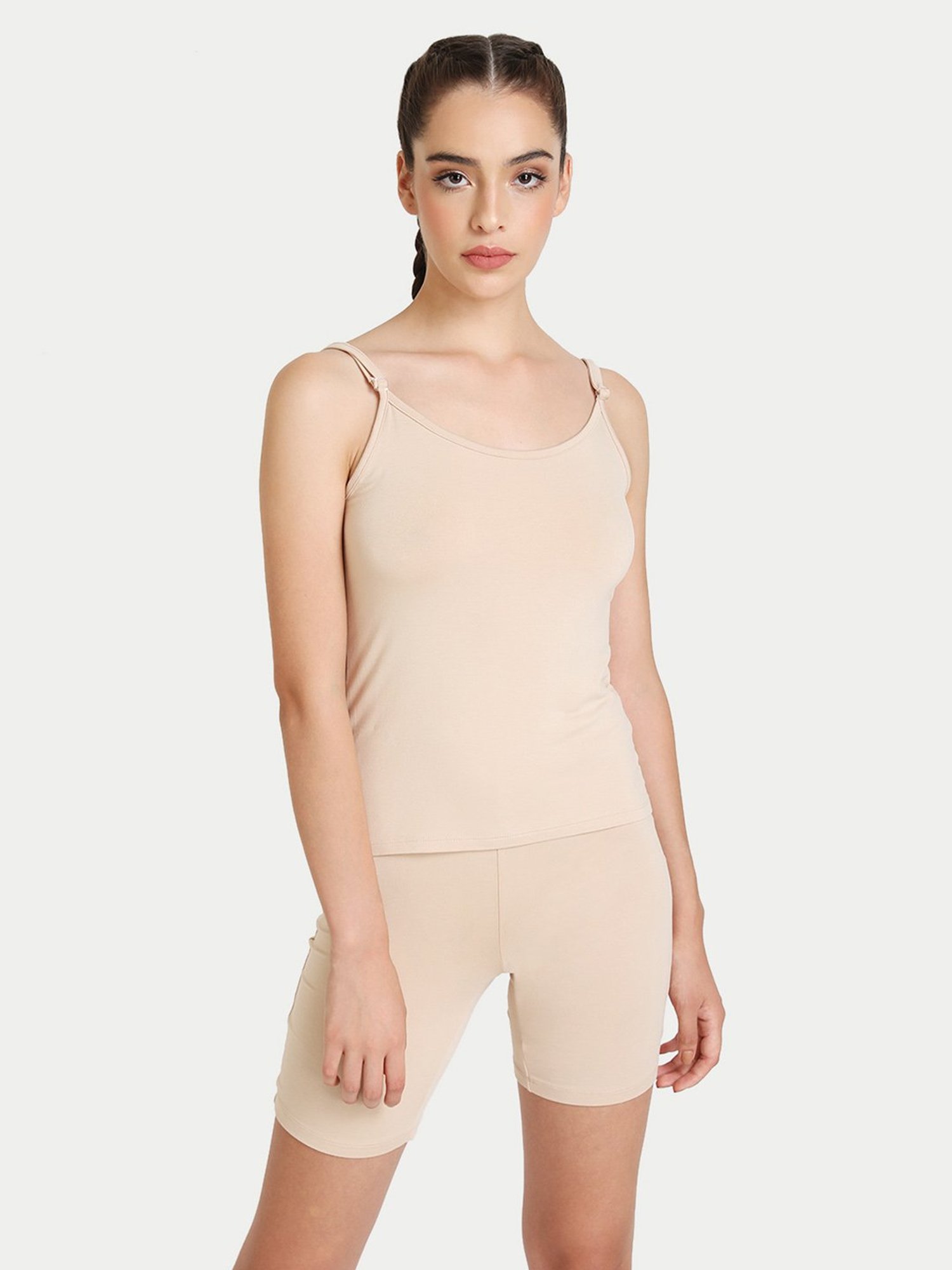 Kazo Beige Full Coverage Non-Padded Camisole