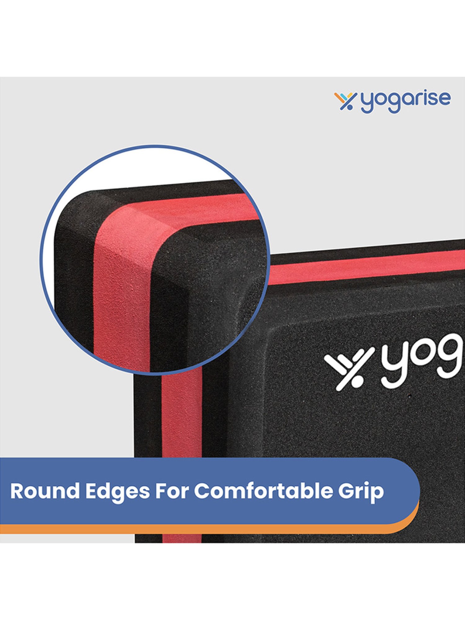 Yogarise Yoga Blocks for Yoga Practice (Red)
