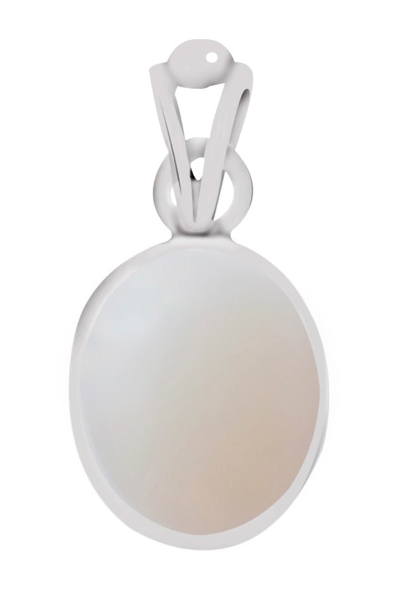 Clara White Opal 4.8cts Sterling Silver Oval Pendant