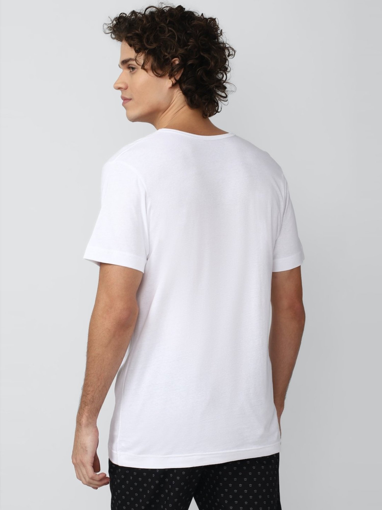 Peter England White Cotton Regular Fit Vest