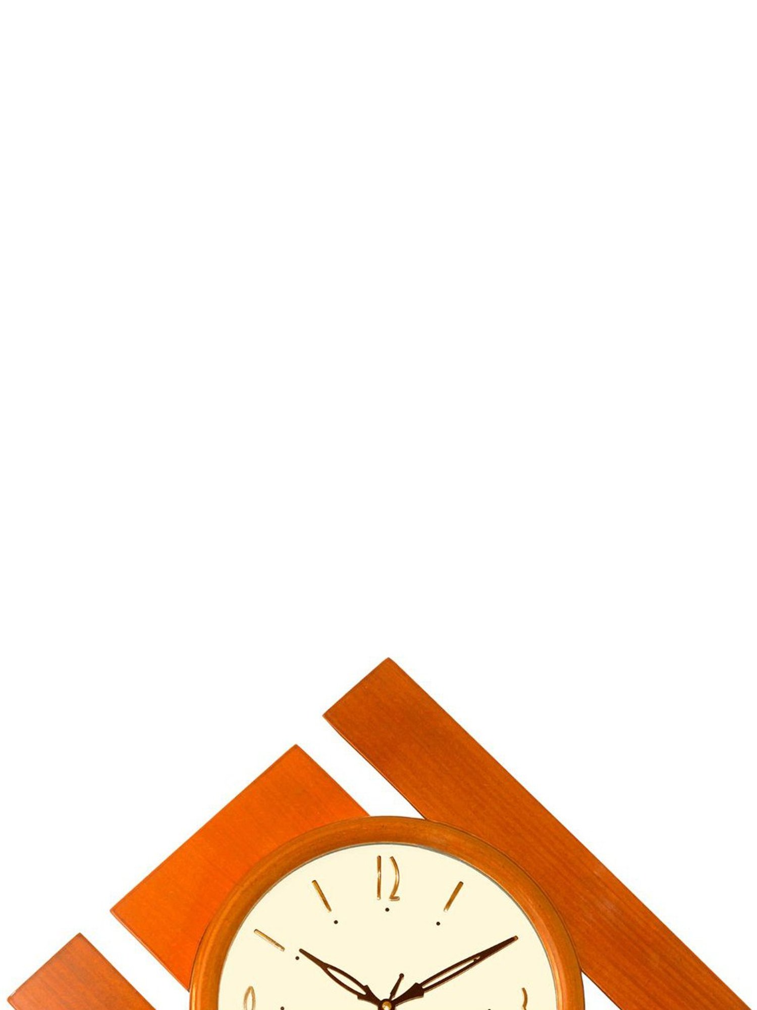 CHRONIKLE Elegant Tan Wood Wall Clock