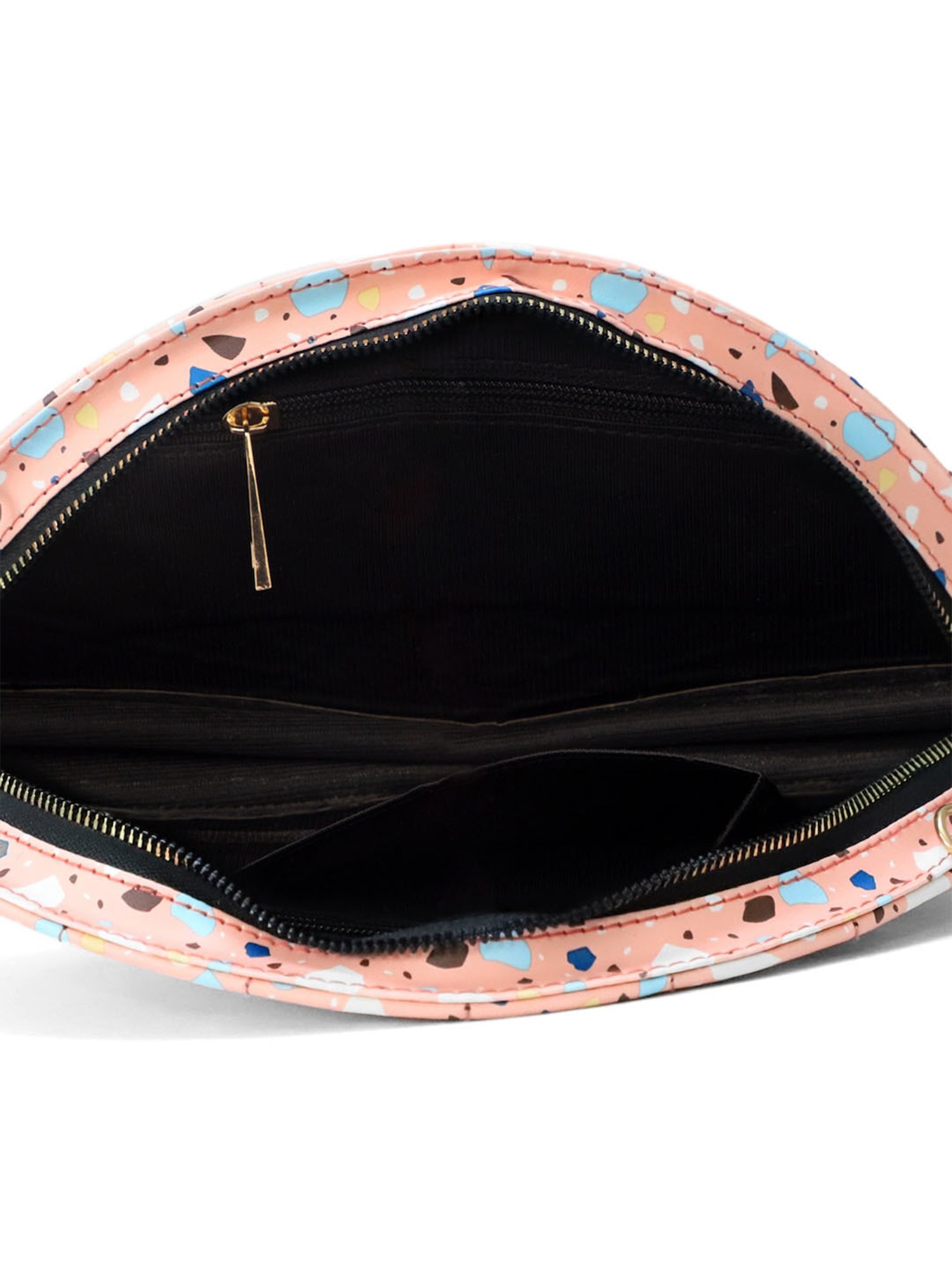 Modern Myth Pink Printed Medium Fan Cross Body Bag