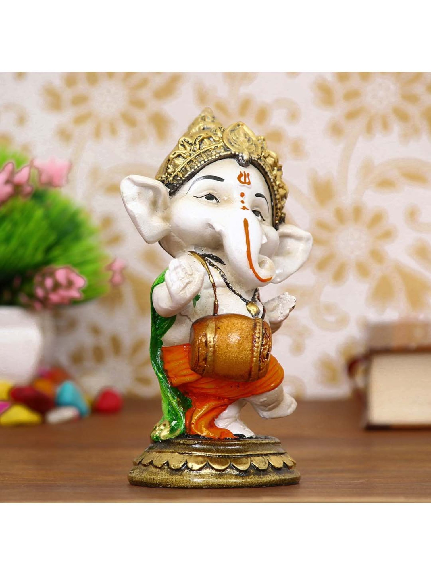 eCraftIndia Colorful Lord Ganesha Dancing Avatar Decorative Showpiece