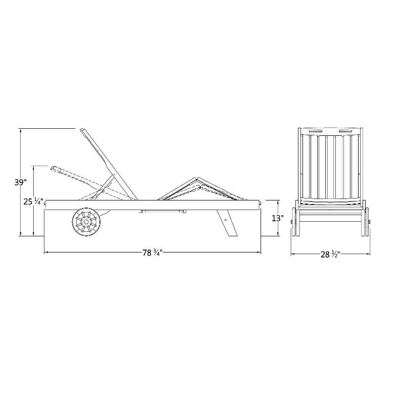 Sherwood Outdoor Teak Chaise Lounge with Cushion - Cambridge Casual