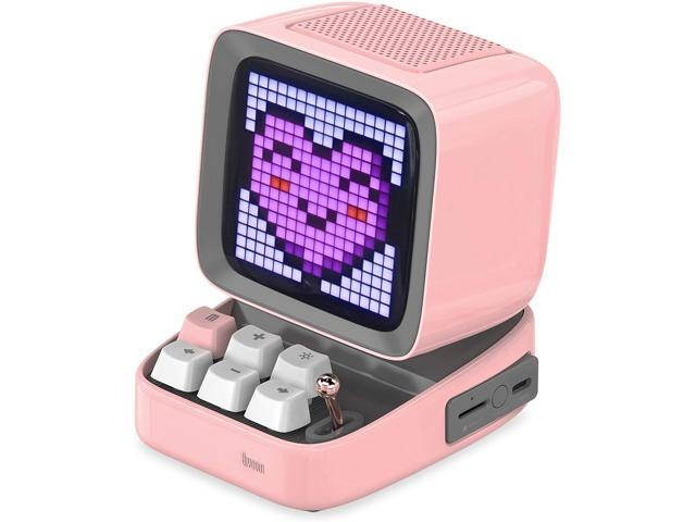 Divoom Ditoo Pixel Art Gaming Portable Bluetooth Speaker with App Controlled 16X16 LED Front Panel, Also a Smart Alarm Clock