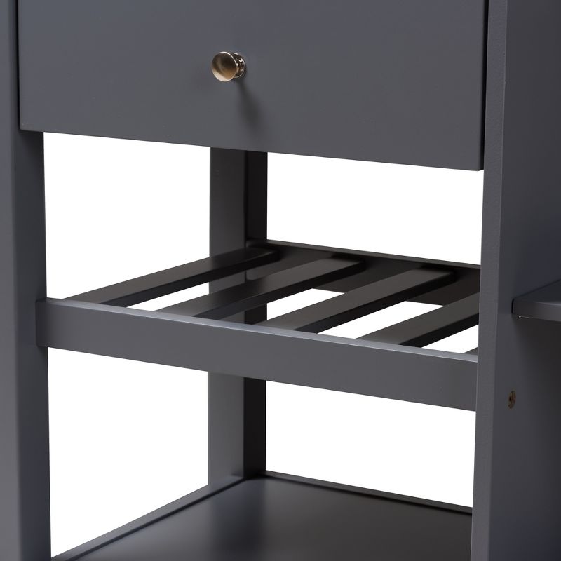 Origami Wood Top Steel Kitchen Organizer 3 Mesh Basket Sliding Drawer (2 Pack)