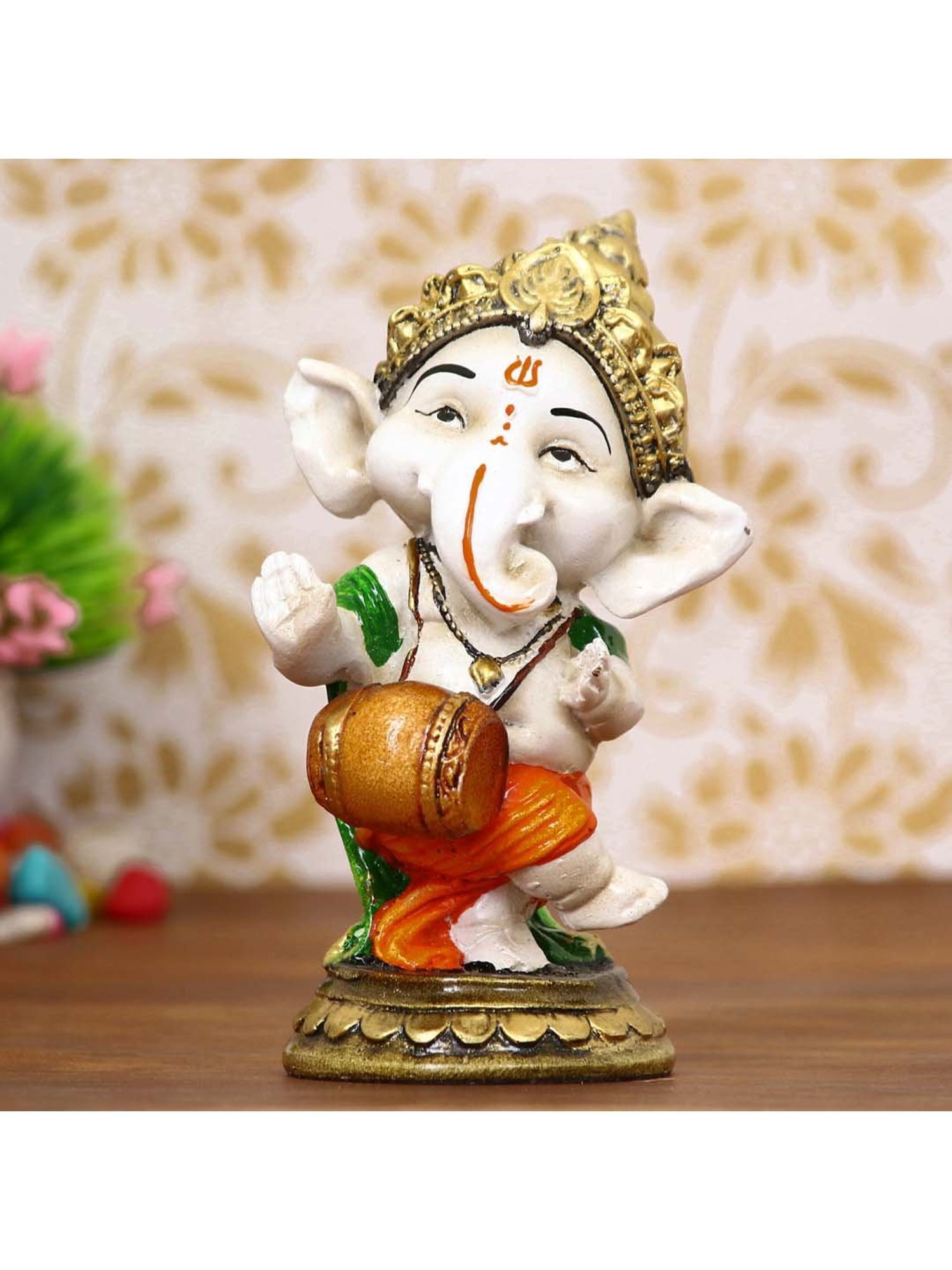 eCraftIndia Colorful Lord Ganesha Dancing Avatar Decorative Showpiece