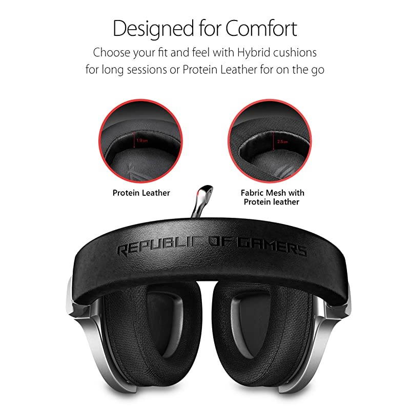 ROG DELTA USB-C Gaming Headset for PC, Mac, PlayStation 4, Teamspeak, and Discord with Hi-Res ESS Quad-DAC, Digital Microphone, and Aura Sync RGB Lighting