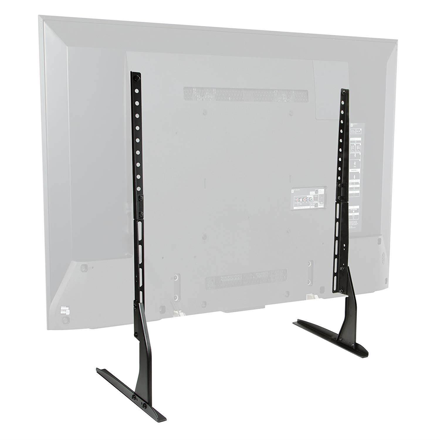 Mount Factory Modern Tabletop TV Stand - Universal Flat Screen Base Replacement for 24" 32" 40" 42" 50" 55" 60" 65" Screens