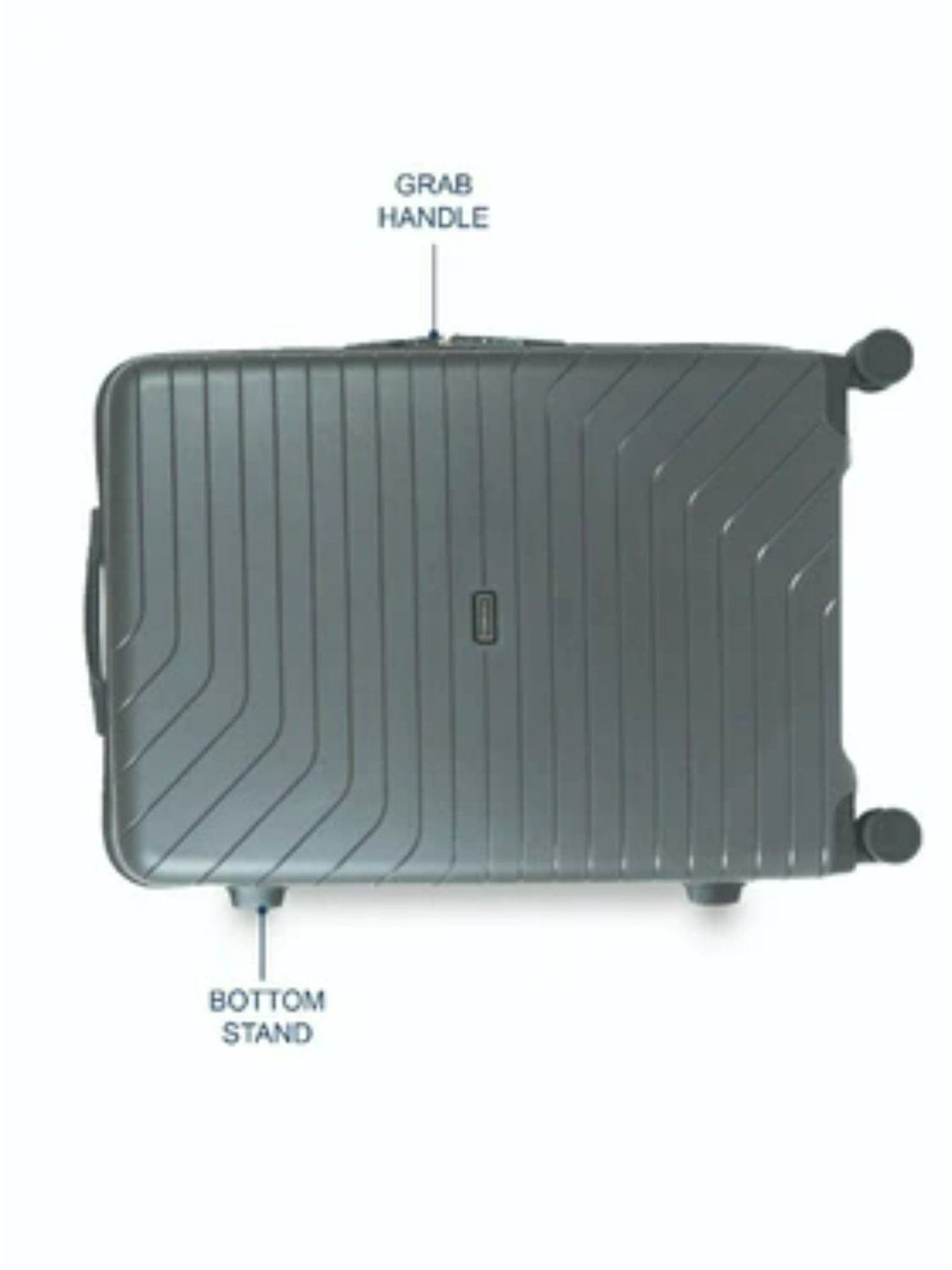 Carriall Grey 8 Wheel Large Hard Checked Luggage - 52 cm