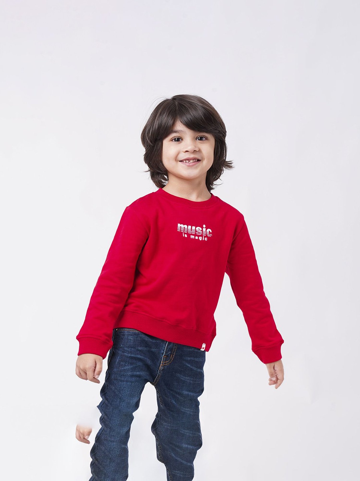 Mothercare Kids Navy Embellished Full Sleeves Sweatshirt