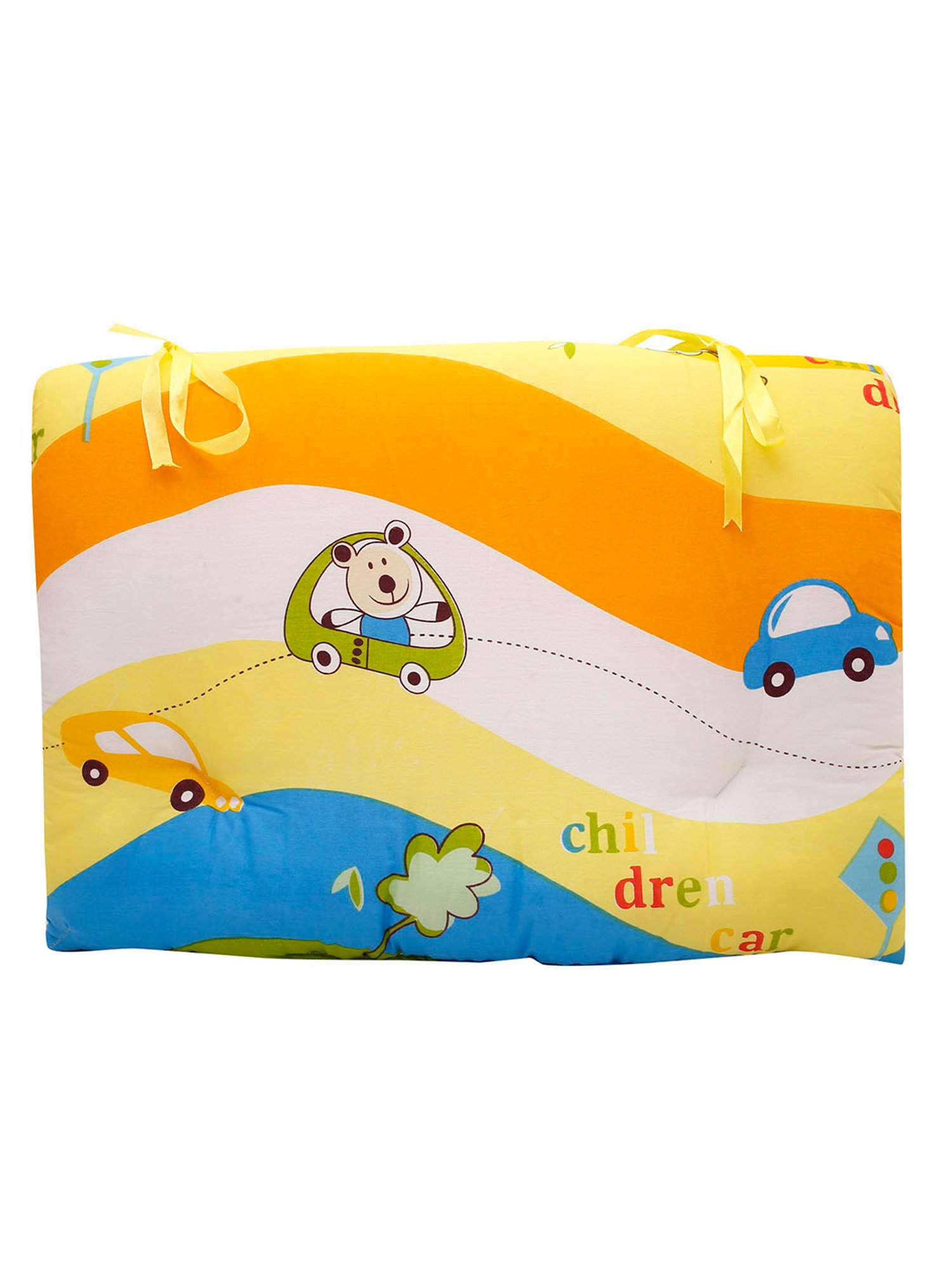 Baby Moo Cruising In My Car Multicolour Mattress Set with Neck Pillow and Bolsters