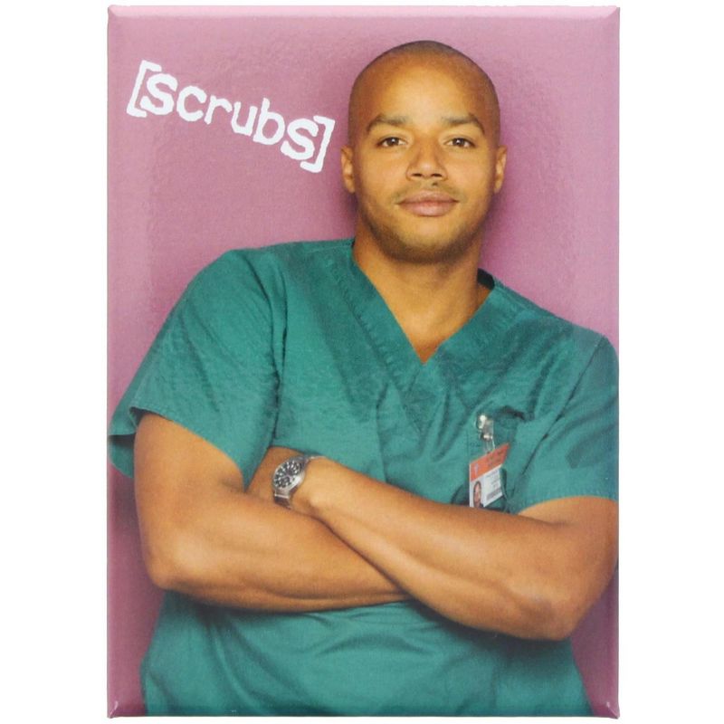 Ata Boy Scrubs Turk Pink Background 2.5 x 3.5 Inch Photo Magnet