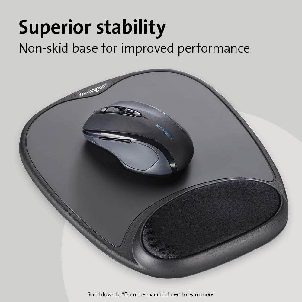 KENSINGTON COMPUTER K62386AM COMFORT GEL MOUSE PAD - BLACK