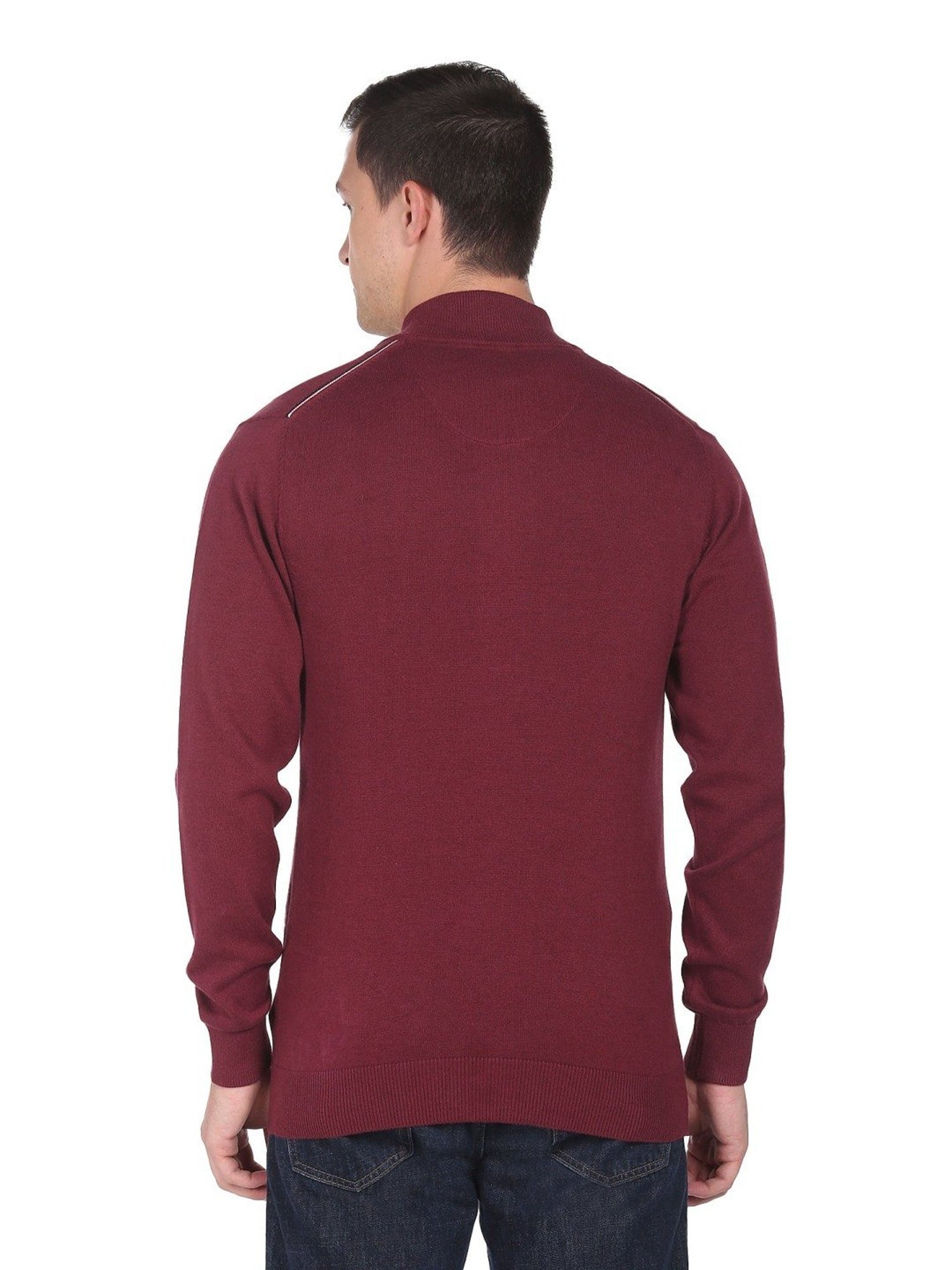 Arrow Sport Burgundy Regular Fit Sweater