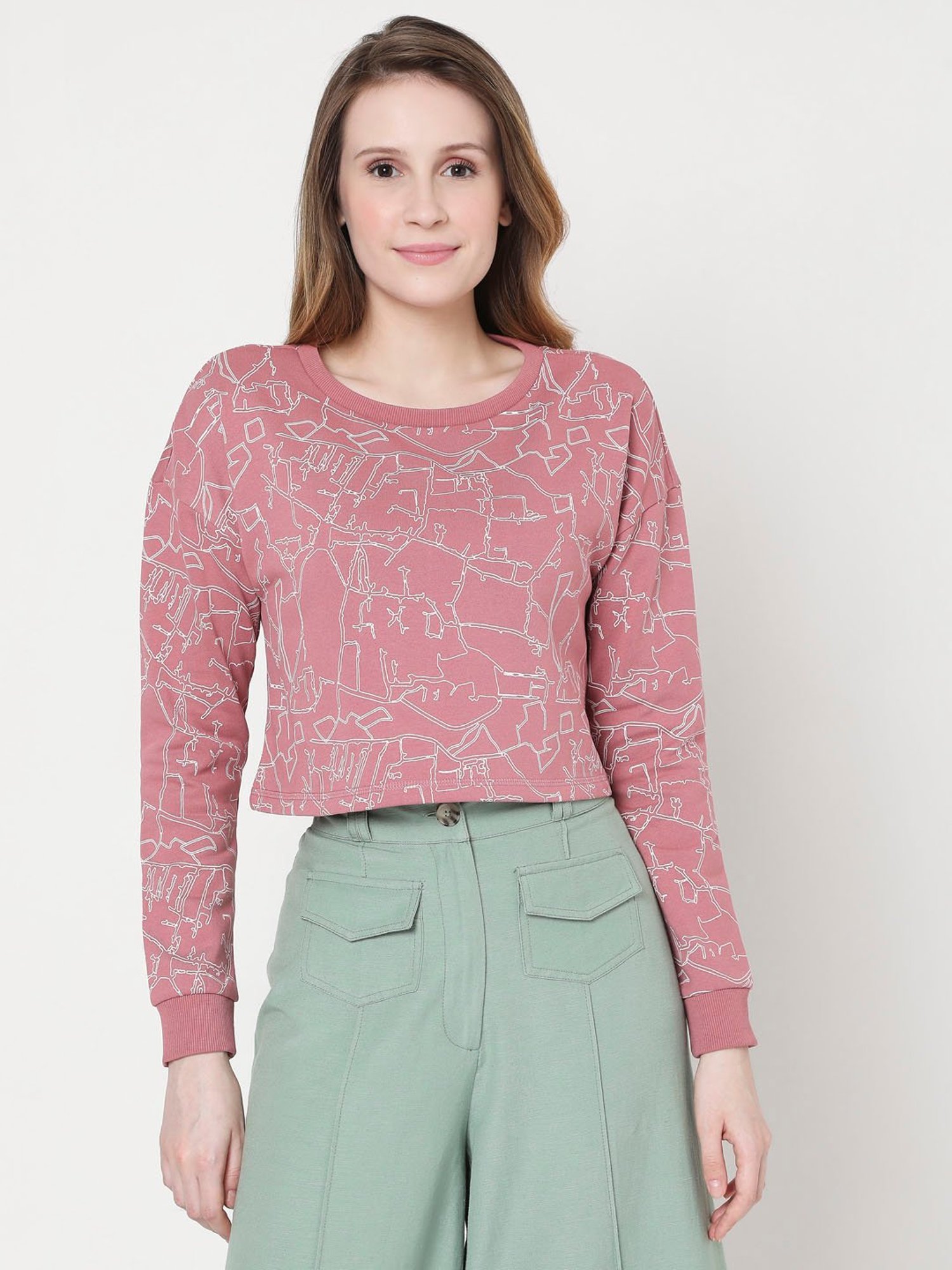 Vero Moda Mesa Rose Printed Sweatshirt