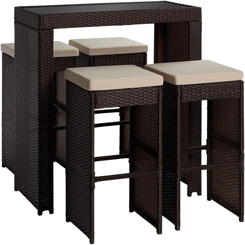 Wood Fiber Clay Patio Accent Table - Olivia & May