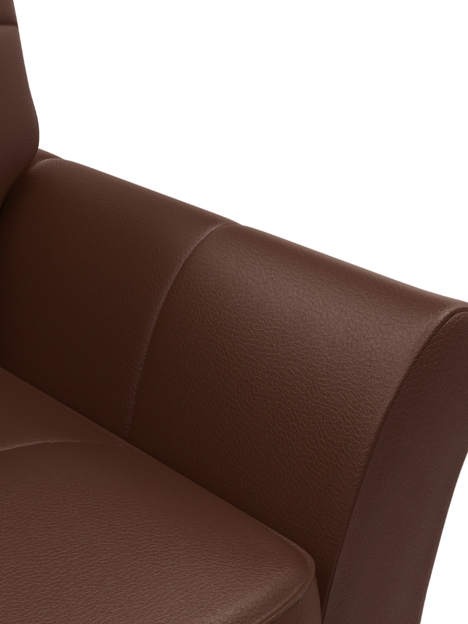 Godrej Interio Orlando Brown Leatherette 1 Seater Sofa