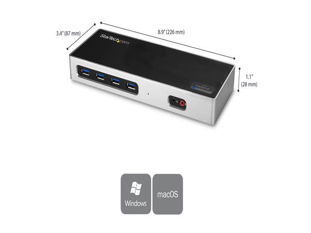 Thunderbolt 3 Dock Mini W/ Thunderbolt 3 Cable (Thunderbolt Dock for MacOS and Windows USB-C Laptops, Dual 4K @60Hz, 40Gbps Transfer Speeds)